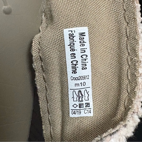 Crocs Men's Santa Cruz Canvas Flip Flops In Khaki Size 10 - Picture 7 of 11